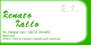 renato kallo business card
